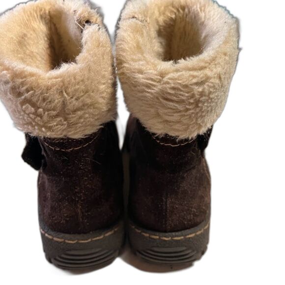 Bare Traps Women's Cozycore Cabincore Brown Suede Sherpa Lined Booties SZ 7 - Picture 2 of 7